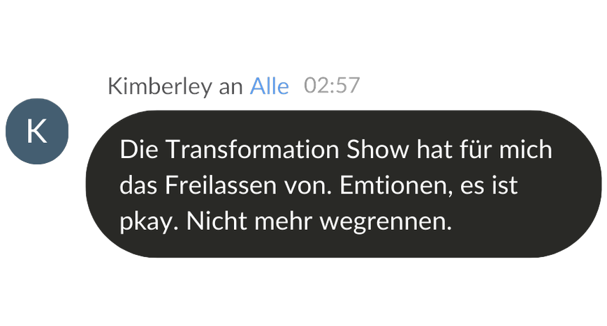 Kimberley, Zoom-Chat Stimme